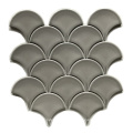 Grey colour Fan mosaic Fashion Style Fish Scale Mosaic Tile Pattern for Wall Decor